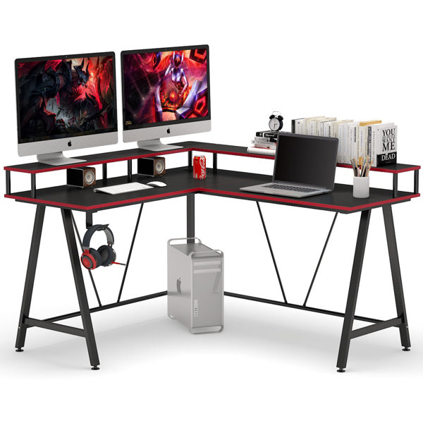Inbox Zero Workstation Corner Gaming Desk & Reviews Wayfair